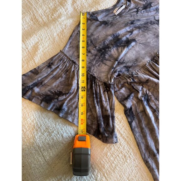 Urban Outfitters Tie Dye Tunic Top Black Gray Oversized Boho Grunge Loose Fit M - Picture 5 of 10